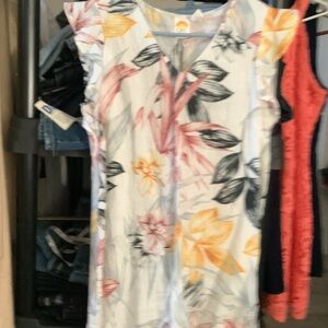 C&C California Floral Swim‎ Coverup - Pink, Orange, Black